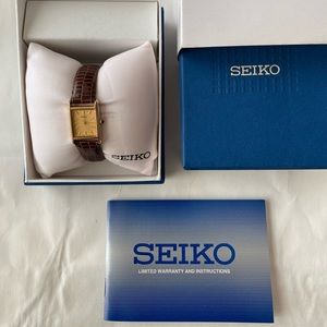 Seiko Tank Brand New In Box 1N01-0LK0